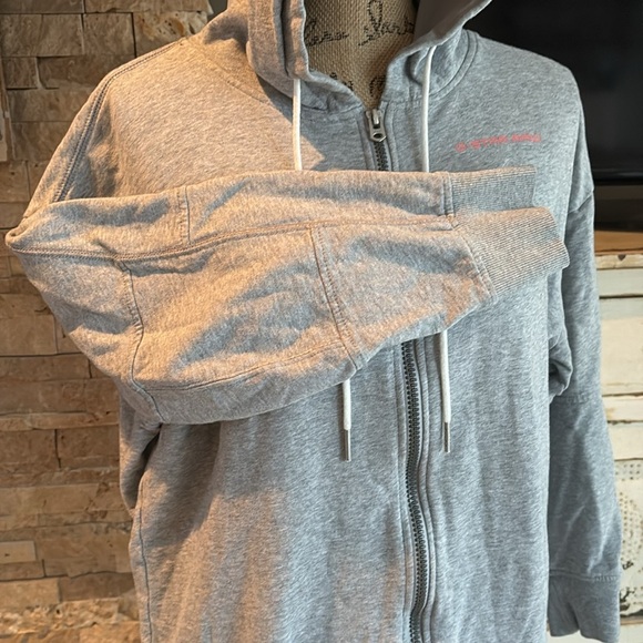 G-Star Lalja HDD zip SW Dress gray sweatshirt long line hood zip close RAW - Picture 6 of 16
